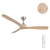132cm 52-inch Nickel-Ashwood DC Ceiling Fan Remote Control 3 Blade 30W