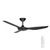 132cm 52-inch Black DC Ceiling Fan Remote Control 3 Blade 40W 6 Speed