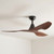 Tornatore 114cm 45-inch Black-Walnut DC Ceiling Fan Remote Control 3 Blade 15W 6 Speed