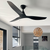 114cm 45-inch Black DC Ceiling Fan Remote Control 3 Blade 15W 6 Speed