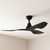 114cm 45-inch Black DC Ceiling Fan Remote Control 3 Blade 15W 6 Speed