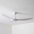 132cm 52-inch White DC Ceiling Fan Remote Control 3 Blade 40W 6 Speed