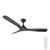 132cm 52-inch Black DC Ceiling Fan Remote Control 3 Blade 30W