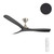 152cm 60-inch Nickel-Black DC Ceiling Fan Remote Control 3 Blade 35W 6 Speed