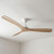 152cm 60-inch White-Ashwood DC Ceiling Fan Remote Control 3 Blade 35W 6 Speed