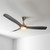 Noble 152cm 60-inch Nickel-Black DC Ceiling Fan With Light Remote Control 3 Blade 35W