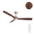 152cm 60-inch Nickel-Walnut DC Ceiling Fan Light Remote Control 3 Blade 35W