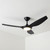 142cm 56-inch Black DC Ceiling Fan With Light Remote Control 3 Blade 40W
