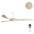 152cm 60-inch White-Oak DC Ceiling Fan Light Remote Control 3 Blade 39W