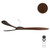 183cm 72-inch White-Walnut DC Ceiling Fan Remote Control 3 Blade 39W 6 Speed