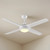 Ceiling Fan White 4 Blade 132cm 58W AC With 3000K 18W LED