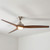 152cm 60-inch Nickel-Koa AC Ceiling Fan With Light Brushed 3 Blade 80W