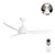 122cm 48-inch White DC Ceiling Fan Light Remote Control 3 Blade 39W Uplight