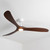 183cm 72-inch White-Walnut DC Ceiling Fan With Light Remote Control 3 Blade 39W