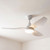 132cm 52-inch White DC Ceiling Fan With Light Remote Control 3 Blade 31W