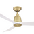 132cm 52-inch Brass-White DC Ceiling Fan Remote Control 3 Blade 30W 6 Speed