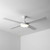 132cm 52-inch White DC Ceiling Fan With Light Remote Control 4 Blade 40W