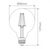 LED Filament E27 6500K 800lm Frosted G95 8.5W Dimmable