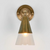 Wall Light Antique Brass Clear Glass E14
