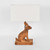 Table Lamp Rabbit Sculpture Timber E27 40W Base Only