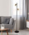 Floor Lamp Black and Brass Adjustable 2 Head 5W GU10 4000K 159cm