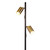 Floor Lamp Black and Brass Adjustable 2 Head 5W GU10 4000K 159cm