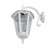 Wall Light White Downward B22 370mm IP43 240V Made in Italy