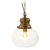 Pendant Light 245mm Brass Clear Glass E27 40W
