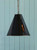Pendant Light 31cm Black and Brass Cone E27 40W
