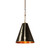 Pendant Light 31cm Black and Brass Cone E27 40W