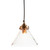 Pendant Light 27cm Brass Clear Cone Glass E27 40W