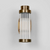 Wall Light Brass Ribbed Glass Cylinder E27