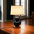 Table Lamp Blue Ceramic Gourd B22 40W