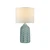Table Lamp Blue Ceramic Base With Linen Shade E27 60W