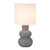 Ceramic Table Lamp Grey With White Shade E14 40W