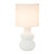 Ceramic Table Lamp White Base With Shade E14 40W