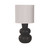 Ceramic Table Lamp Black With White Shade E14 40W