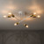 Ceiling Light White and Brass 6 Head E27 60W