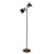Floor Lamp Antique Brass/Black 2 Adjustable Head E27 25W 145cm