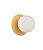 Wall Light Gold Round Base Opal Glass G9 10W