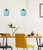 Pendant Light Blue Wine Glass 18cm E27 40W
