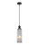 Pendant Light Black Ribbed Glass 10cm E14 40W