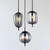Pendant Light 3 Light Smokey Black Glass 420mm E14 10W