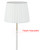 Floor Lamp White With Brass Highlight E27 60W 166cm