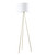 Floor Lamp White Shade Brass Tripod E27 60W 159cm Floor Lamp White Shade Brass Tripod E27 60W 159cm