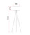 Floor Lamp White Shade Brass Tripod E27 60W 159cm Floor Lamp White Shade Brass Tripod E27 60W 159cm