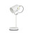 Desk Lamp White Adjustable Curved Shade E27 60W