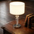 Table Lamp Chrome Crystal White Shade E27 60W