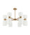 Pendant Light Brass and Opal Glass 12 Light E27 72W