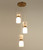 Pendant Light Opal Glass With Brass 3 Light E27 72W